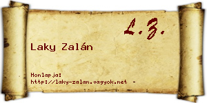 Laky Zalán névjegykártya