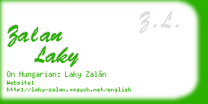 zalan laky business card