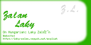 zalan laky business card